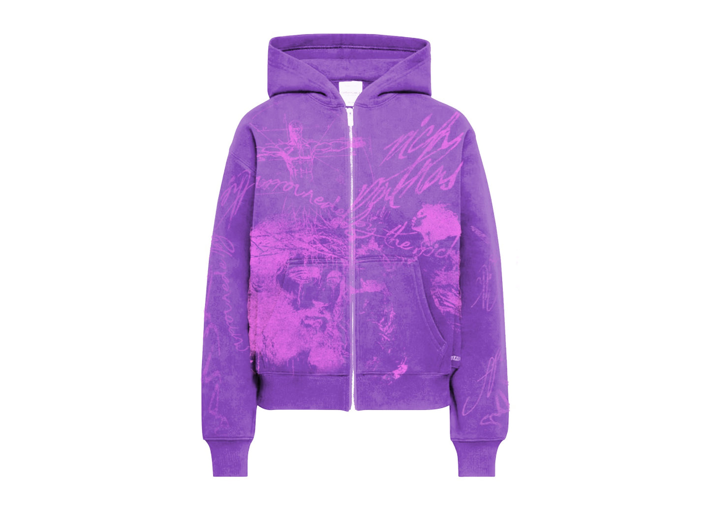 Purple Graffiti Wall Zip Up