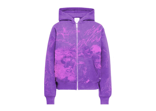 Purple Graffiti Wall Zip Up